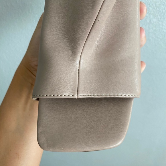 Steve Madden Heels Women’s Size 8.5 Block Chunky Heel Boots Taupe Peeptoe - Picture 4 of 9